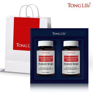 통라이프 콘드로이친480mg 맥스골드-상어연골추출100%-2개월-2병-선물세트
