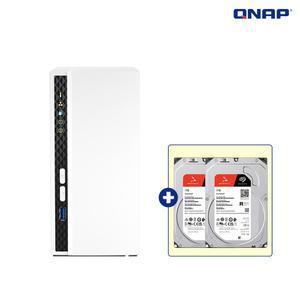 Qnap 큐냅 NAS TS-233-KR 스토리지 하드 합본 2TB 씨게이트 Ironwolf 1TB X 2개 HDD 포함