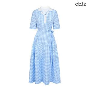 [ab.f.z] 체크 배색 카라 리본끈 원피스 (AFX2QO08A)708999
