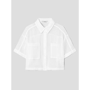 에잇세컨즈 쉬어 반소매 셔츠  화이트 355565LY11