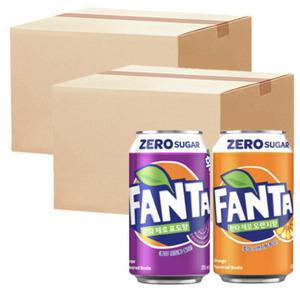 환타 제로 포도 + 환타 제로 오렌지 355ml x 48캔(각 24캔)