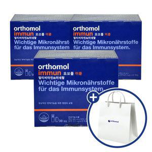 [쇼핑백증정] 오쏘몰 이뮨 멀티비타민 미네랄 (액상 20ml + 정제 919mg) x 30개입 3개 / WJ