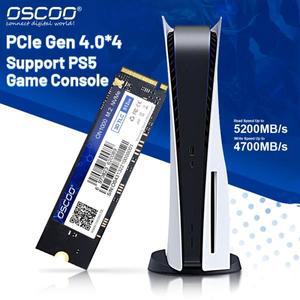 OSCOO SSD PS5 PCIe Gen4.0 * 4 M.2 2280 NVME 7500 MB/s 솔리드 스테이트 드라이브 하드 게임 콘솔용 512G