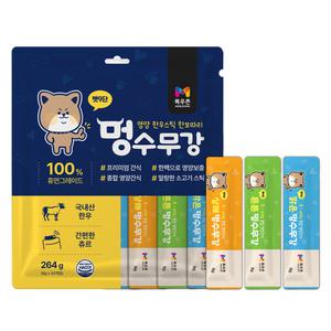 목우촌 펫9단 멍수무강 강아지 짜먹는 양갱 소고기 한우 츄르 영양 간식 눈/관절/기관지 33P