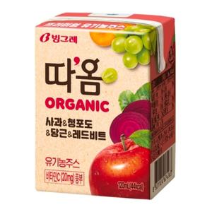 따옴 오가닉 사과 청포도 당근 레드비트 120ml 24개