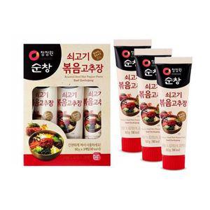 청정원 쇠고기볶음 고추장 만능 양념 고추장60g 3개 소고기볶음고추장 맛다시
