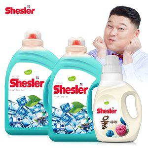 [아토세이프]강호동의 쉬슬러 액상 세제 후레쉬 3.05L 2개+울전용 650ml 1개