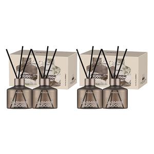 쿤달 시그니처 퍼퓸 디퓨저 더블 세트 자스민우디 (본품, 200ml, 4개 + 섬유스틱, 20P)