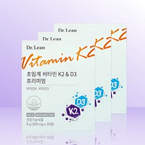 닥터린 초임계 비타민 K2 & D3 프리미엄 (300mg x30정) x 3개 / IBY