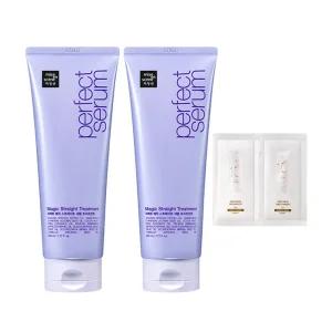 미쟝센 퍼펙트 매직 스트레이트 세럼 트리트먼트 230ml, 2개 + 증정 (살롱10 샴푸, 6ml, 손상+트리트먼트, 6ml, 손상 ,1개)