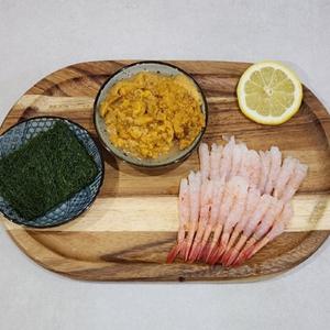 생물 성게알 오마카세 홈마카세 2인 구성 160g 단새우 감태