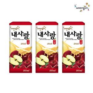 웅진내사랑185ml 48팩음료 팩주스 사과