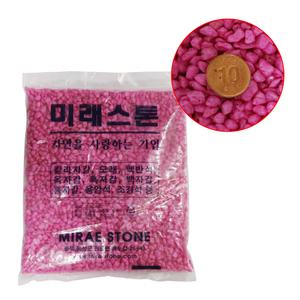 어항용 조경용 칼라스톤 핑크 색자갈 분홍 1kg