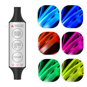 엠비언트라이트 USB형 간편설치 RGB 광섬유 신형 EL와이어