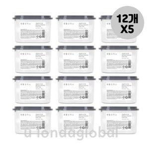 생활공작소 옷장용 화장실 제습제 비드형 250g 12개X5