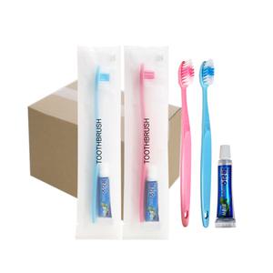 칫솔치약 세트 일회용 일반모칫솔+페리오 5g 치약 100개