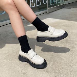 SOVO 바베른 베이직 러그솔 통굽 로퍼 5cm