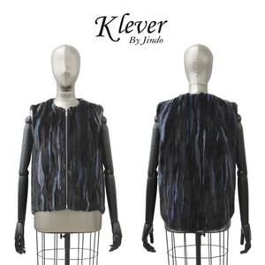 [하프클럽/] Klever 그리스 스크랩 유색 밍크 베스트 (K3W1MV51_)