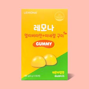 레모나 구미 멀티 비타민 미네랄 종합 영양제 올인원 젤리 씹어먹는 비타민C 60정 경남제약
