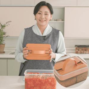 홍여진 하이로 황토누르미 김치통 누름판 오이지 장아찌 냄새안나는 누름독 누름돌