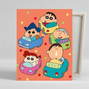 [아트박스]/아이러브페인팅 DIY캔버스형 그림그리기 40x50cm 짱구와 카트레이싱