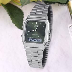 카시오 정품 AQ-230A-3A 남성 여성 디지털 전자 손목시계 c142