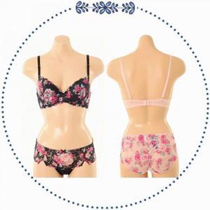 [솔브](행사) 플라워 부케 브라 망사팬티(C컵) SBRD375C SPTD375S_W