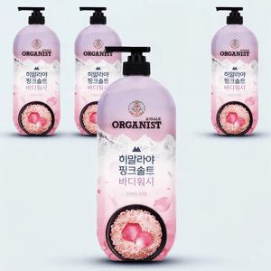 히말라야핑크솔트 바디클렌징 풍성한 거품 산뜻한 바디워시 로즈향 865ml 4개