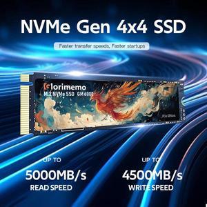 Glorimemo 데스크탑 및 노트북용 PCIe 40 NVMe 2280 SSD 3D TLC NAND 플래시 5000 MB/S M2 512GB 1TB 4TB