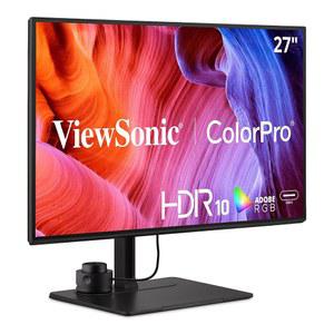 통합 컬러 휠, 100% ADOBE RGB, 98% DCI P3 톤 검증, 90W 충전, HDMI, 프로페셔널 홈 및 오피스용 디스플레이포트가 포함된 VIEWSONIC VP2786 4K 27인치 프리미엄 IPS USB C 모니터