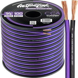 14 AWG 게이지 스피커 와이어 케이블 스테레오, 자동차 또는 홈 시어터, CCA(100피트) 설치 링크