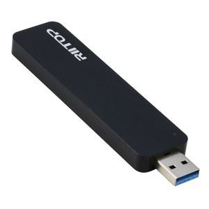 M.2-USB 인클로저, RIITOP M2 SSD-USB 3.1(타입 A) 리더, NVMe(PCI-e) 및 NGFF B+M 키(SATA) SSD와 모두 호환되는 케이스 [업그레이드]
