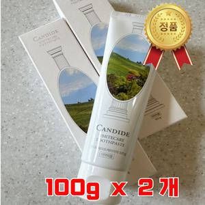 칸디데 미백 치약 누렁니 입냄새 제거 갈락토스 100g x 2개