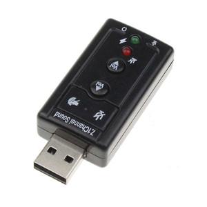 미니 소형 외부 USB 사운드 카드 7.1 채널 3D 오디오 어댑터 변환기 3.5mm 헤드셋 마이크 PC 컴퓨터 데스크