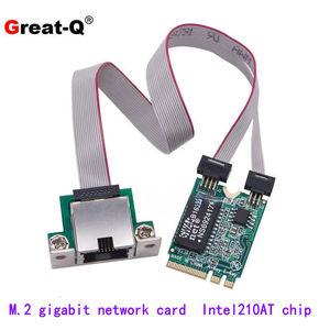 M.2 기가비트 네트워크 카드 데스크탑 10 100 1000Mbps RJ45 고속 이더넷 컨버터 변환기 인텔 210 AT 칩