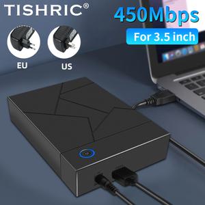 TISHRIC 게임용 외장 하드 드라이브 인클로저 2.5 3.5 인치 SSD 하드디스크 케이스 HDD SATA-USB 3.0 어댑