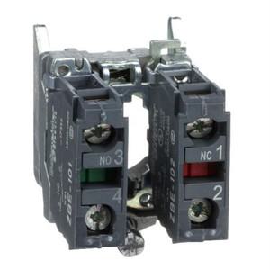 ZB4BZ105 단일 접촉 블록, 몸체 고정 칼라, 금속, 나사 클램프 터미널, 1 NO + 1 NC