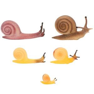 5Pcs 시뮬레이션 달팽이 미니어처 인형 모델 현실적인 장식 가짜 피규어 어린이