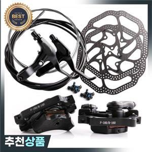 디스크 브레이크  산악 자전거 기계식 라인 풀링 프론트 캘리퍼 리어 160mm 케이블