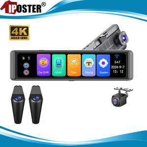 iPoster 12 4K 전면 대시 캠 1080P 측면 후면 4ch 자동차 DVR 와이파이 APP 비디오 레코더 ADAS BSD Ai 감