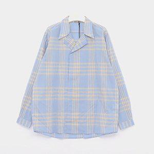 [오라리]오라리 25SS 워시드 핀스 타이프라이터 체크 남성 셔츠  A25SS02TC LIGHT BLUE CHECK