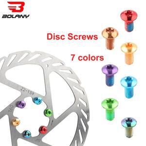 Bolany 12Pcs 자전거 브레이크 디스크 나사 볼트 로터 교체 사이클링 산악 자전거 액세서리에 대 한 다채로