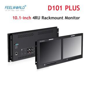 FEELWORLD 레코드 듀얼 10.1 인치 4RU 랙 마운트  4K 풀 HD 화면 HDMI 호환 SDI 1920x1200IPS 플러스