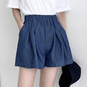 [셀러허브]허리핀턱 주감성름 여름 플레어 청치마 반바지 밑단넓은통 (S31587513)
