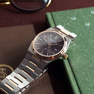 Mathey tissot Zeus 스위스시계 남자 정장 메탈 시계 블랙콤비