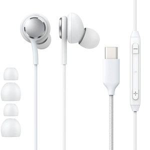 주닉스 OP-01 C타입 게이밍 이어폰 화이트 C-TYPE 게이밍 유선헤드셋 AKG 호환