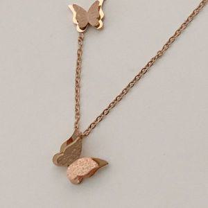 [하프클럽/]써지컬스틸 Two Butterfly Necklace N 69