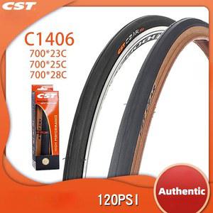 통타이어 CST C1406 로드 자전거 타이어 700X23C 700X25C 28C 622 펑크 레이싱 블랙 다크 브라운 120PSI 부품