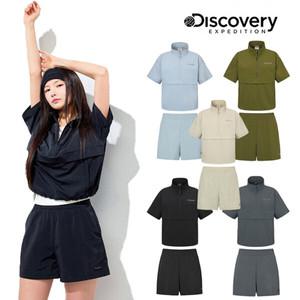 [디스커버리] DWTR93053 DWTB91053 여성 프레시벤트 폴튼 트레이닝 하이넥 아노락. 쇼츠 세트