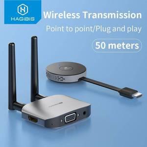HDMI무선송수신기 Hagibis 무선 HDMI 비디오 송신기 수신기 G6W 키트 어댑터 TV 동글 1080P 모니터 프로젝